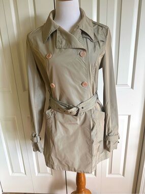 CNC COSTUME NATIONAL Women Beige Trench Jacket 8-10 EUC